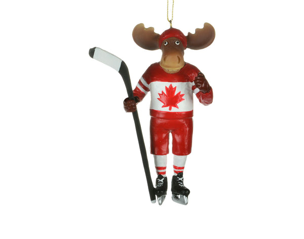 Hockey Moose Ornament