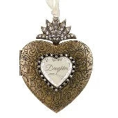 Daughter Heart Locket Ornament