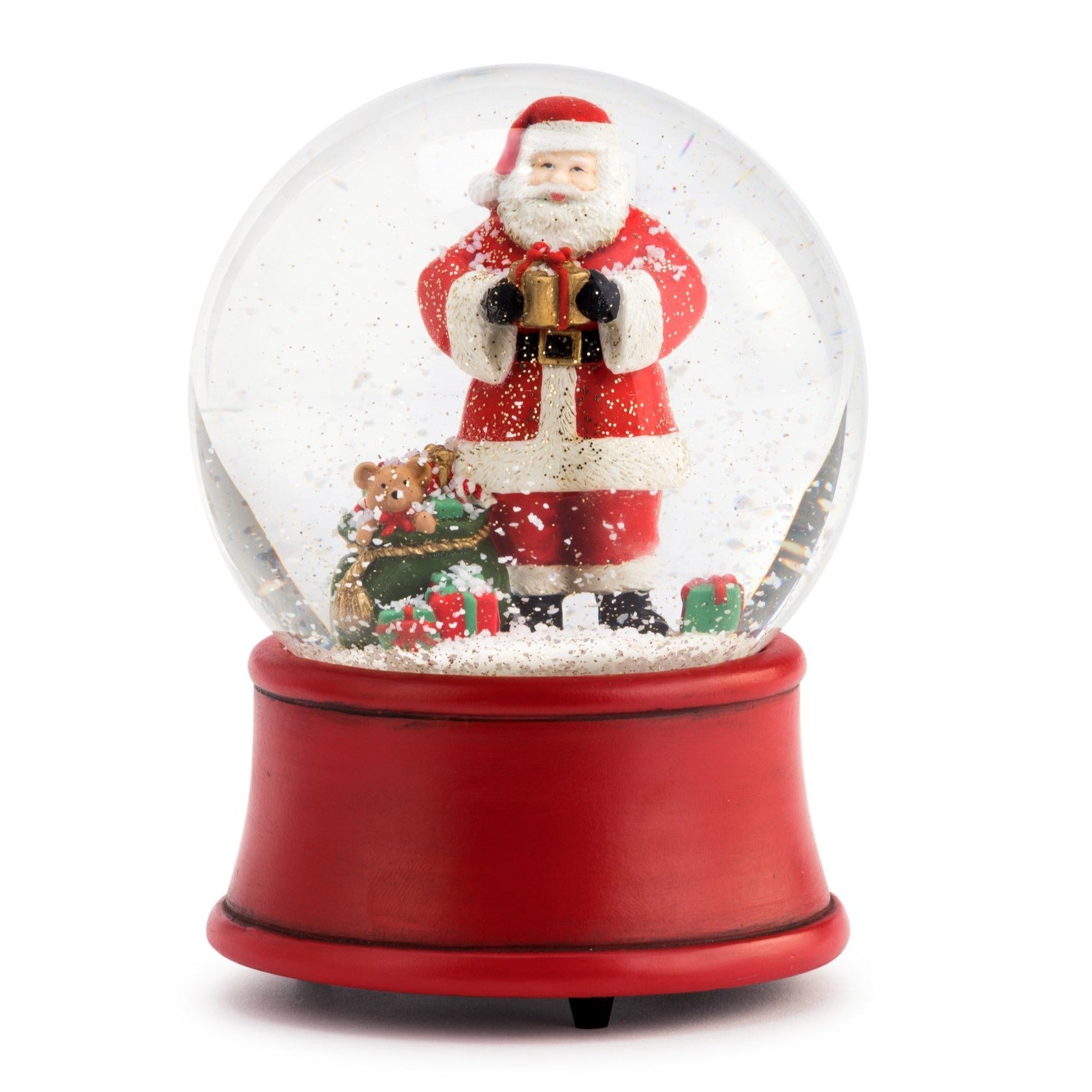 Santa With Gift Snowglobe