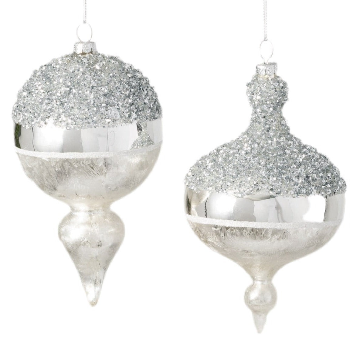 Assorted Silver Finial Ornament, INDIVIDUALLY SOLD