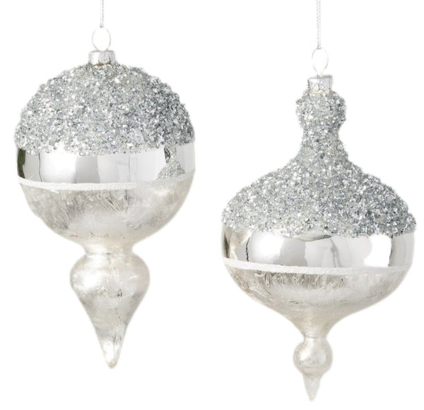 Assorted Silver Finial Ornament, INDIVIDUALLY SOLD