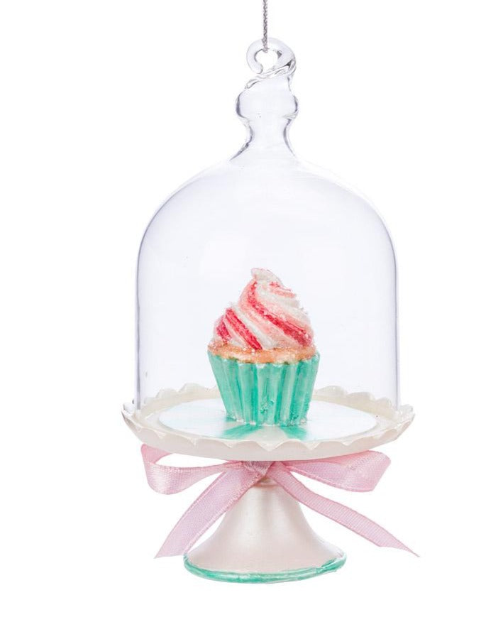 Cupcake In Dome Ornament