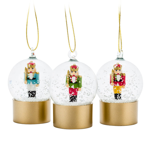 Assorted Mini Nutcracker Snowglobe Ornament, INDIVIDUALLY SOLD