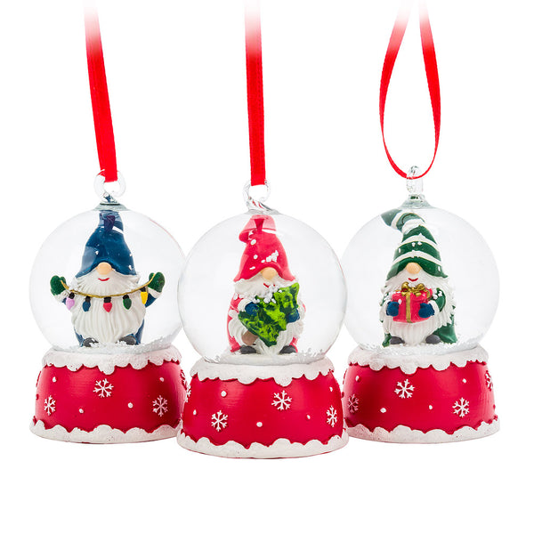 Assorted Mini Gnome Snowglobe Ornament, INDIVIDUALLY SOLD