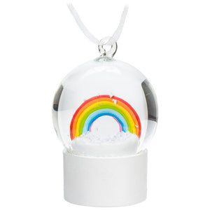Mini Rainbow Snowglobe Ornament