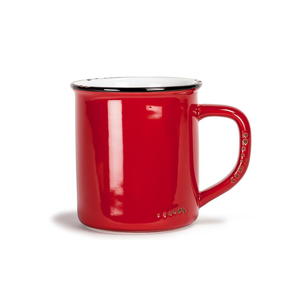 Ceramic Enamel Style Mug-RED