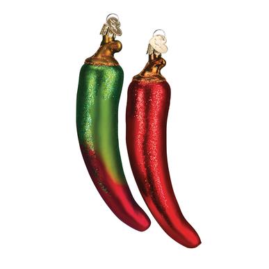 Assorted Chili Pepper Ornament , INDIVIDUALLY SOLD