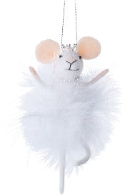 Mouse With Feathers Ornament