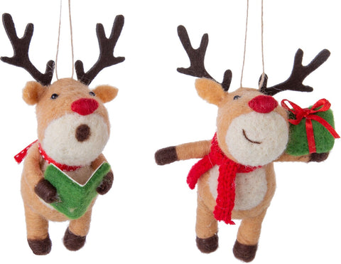 Assorted Reindeer Ornament, INDIVIDUALLY SOLD
