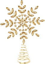 11" 8 Point Non Lit Gold Jewel Star Tree Topper