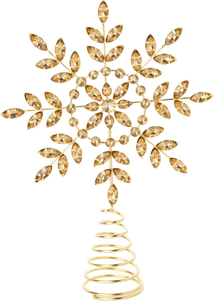 11" 8 Point Non Lit Gold Jewel Star Tree Topper