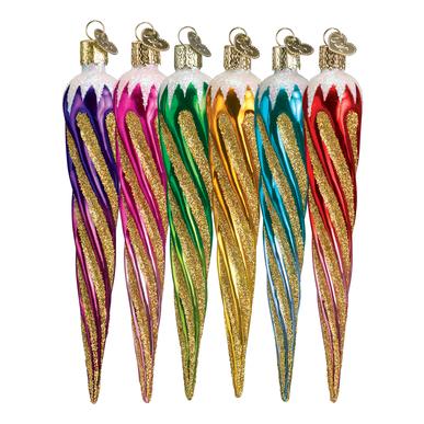 Assorted Shimmering Icicle Ornament, INDIVIDUALLY SOLD
