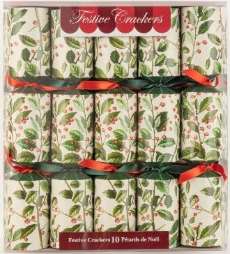 Evergreen Crackers, Set Of 10