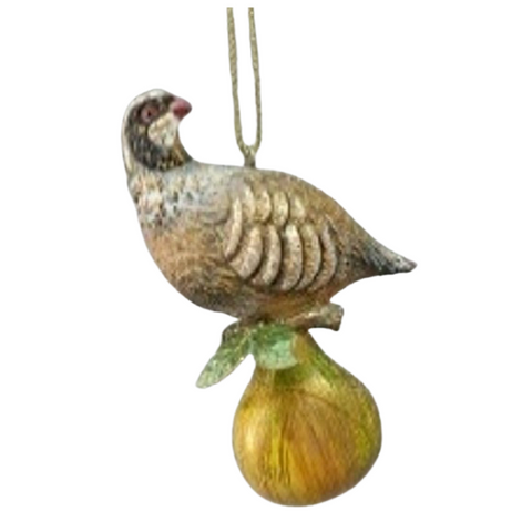 Partridge And Pear Ornament