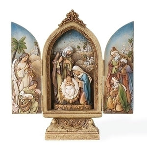 Nativity Scene Triptych Gate Figurine