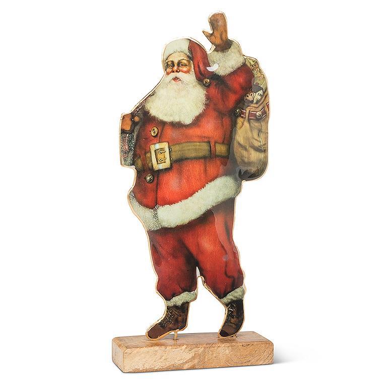16" Large Standing Santa Wooden Figurine
