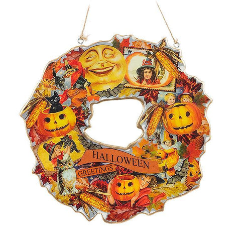 Vintage Cut Out Halloween Wreath
