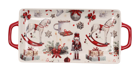Christmas Serving Tray With Handles