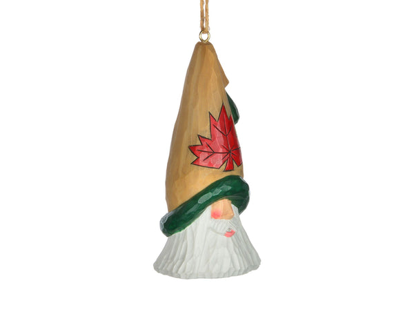 Maple Leaf Tall Hat Santa Ornament