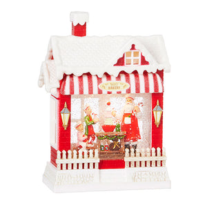 10" Santa's Bakery  Glitterdome