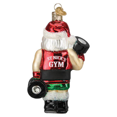 Bodybuilder Santa Ornament