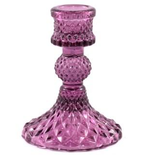 Depression Glass Taper Candle Holder: SMALL HEATHER