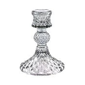 Depression Glass Taper Candle Holder, SMALL SMOKE