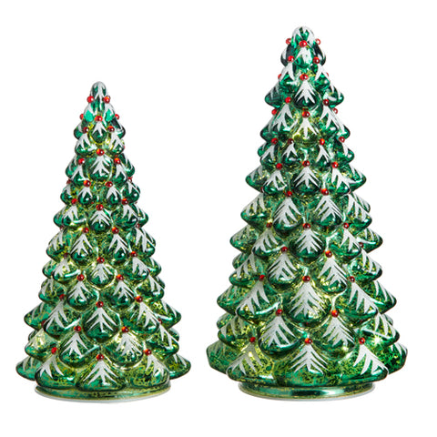 Assorted Glass LED Tree Figurine, INDIVIDUALLY SOLD