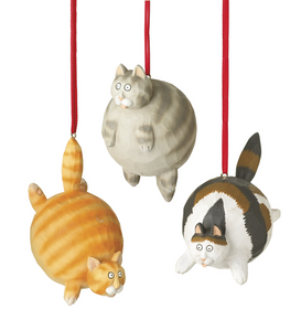 Assorted Fat Cat Ornament, INDIVIDUALY SOLD