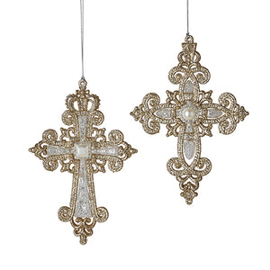 Assorted Ornate Cross Ornament. INDIVIDAULLY SOLD