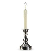 13.75" Taper Flameless Candle: Silver