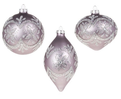 Assorted Purple Embellished Ball, INDIVIDUALLY SOLD