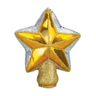 4" 5 Point Non Lit Small Gold Star Tree Topper
