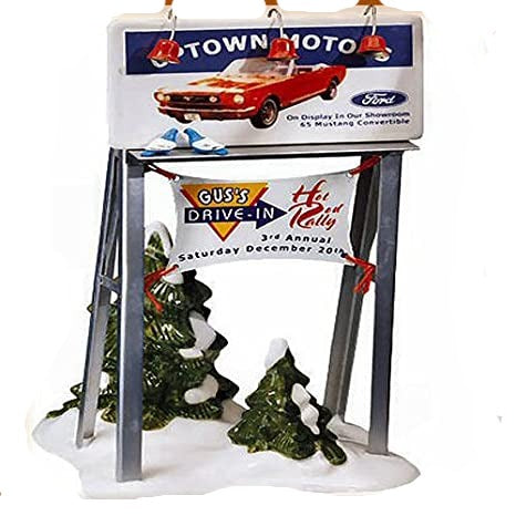 Snow Village: Previously Owned Collection: Uptown Motors Billboard