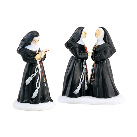 Alpine Village: Sisters Of The Abbey, Set Of 2