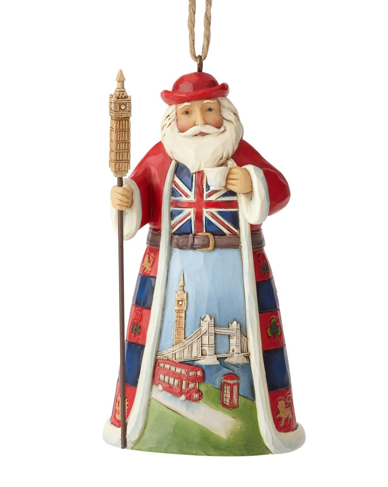 British Santa Ornament