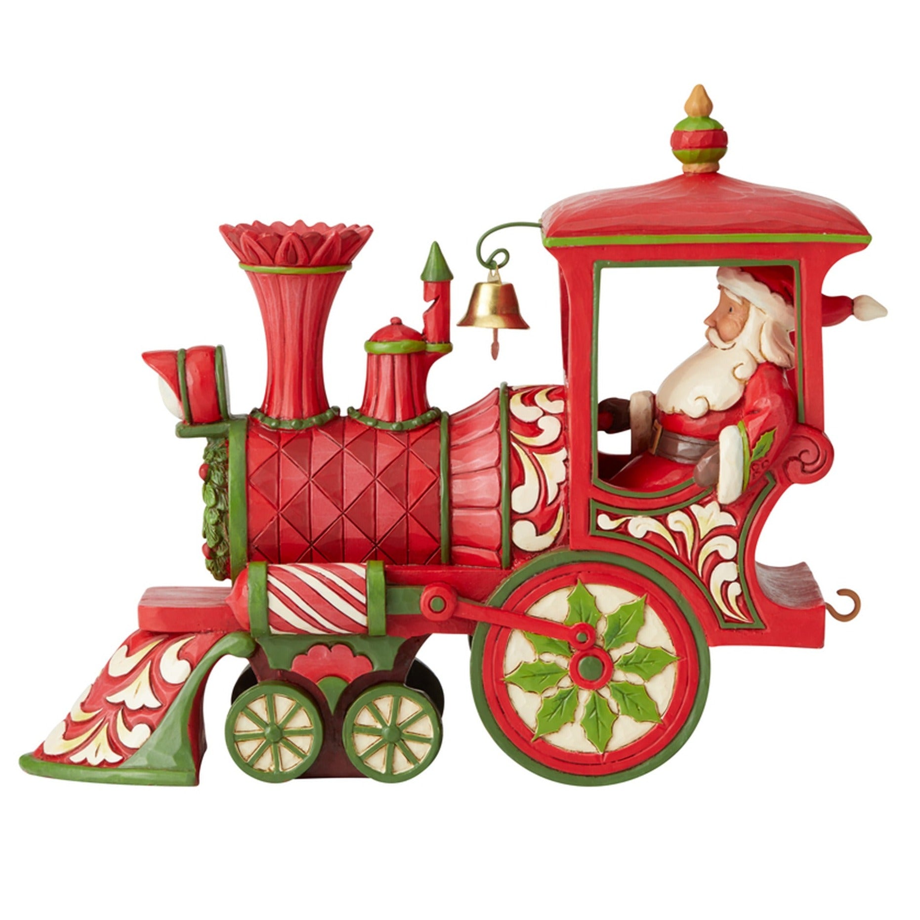 Santa In Train Figurine