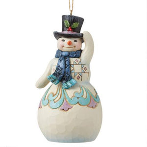 Snowman With Top Hat Ornament