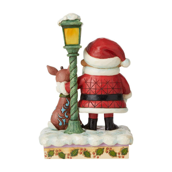 Rudolph And Santa Figurine