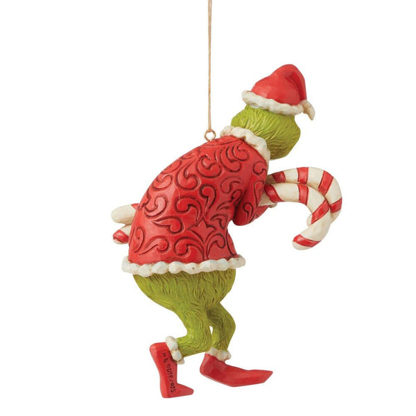 Grinch With Candycane Ornament