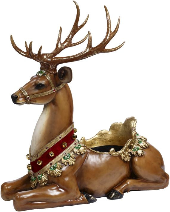 3.5' Elegant Reindeer Planter Figurine