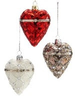 Assorted Kismet Heart Ornament, INDIVIDUALLY SOLD