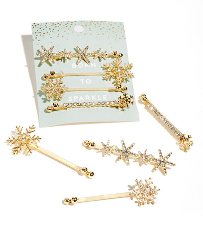 Snowflake Hair Pin Set Of 4