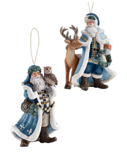 Assorted Santa Woodland Ornament, INDIVIDUALLY SOLD