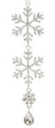 Tiered Silver Snowflake Ornament