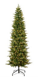 7.5' Spruce Slim Tree PRELIT CLEAR