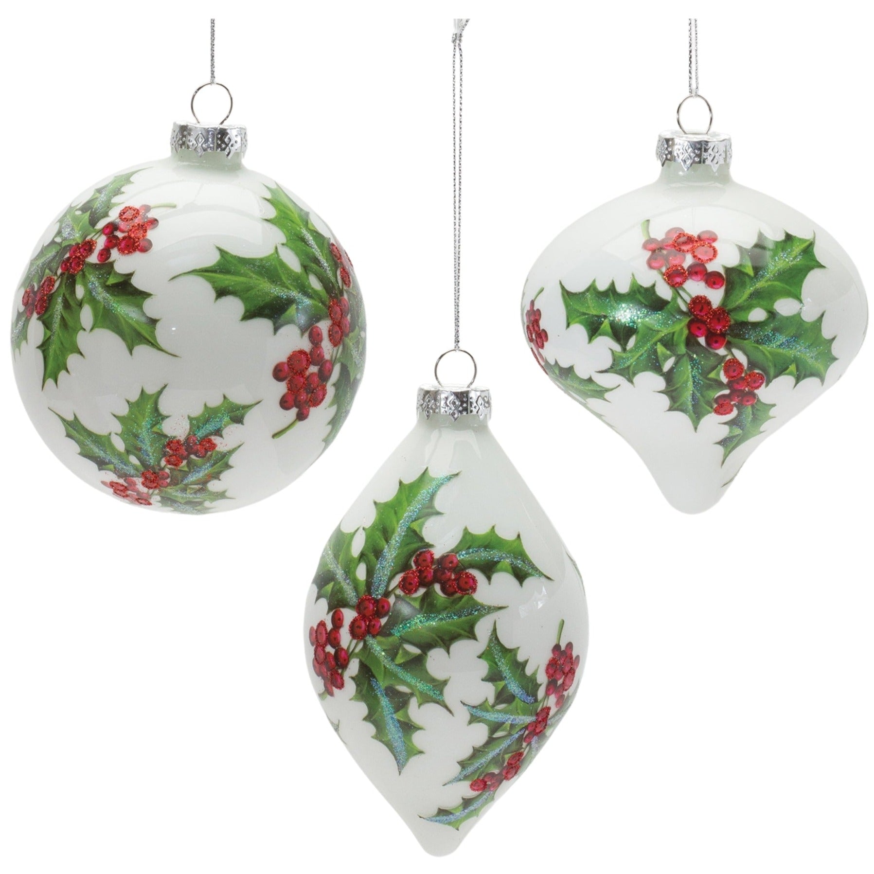 Assorted Holly Ball, INDIVIDUALLY SOLD