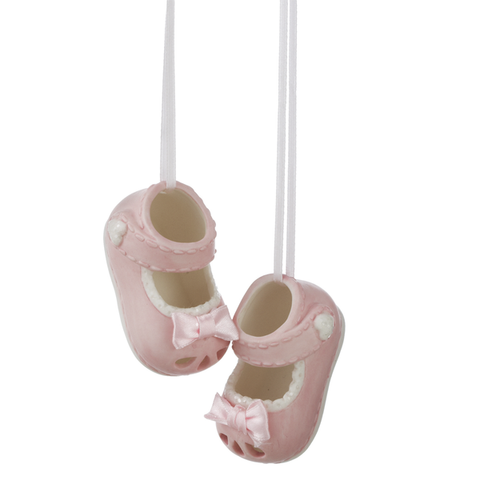 Baby's First Girl Booties Ornament