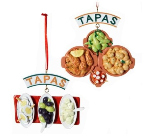 Assorted Tapas Plates Ornament, INDIVIDUALLY SOLD