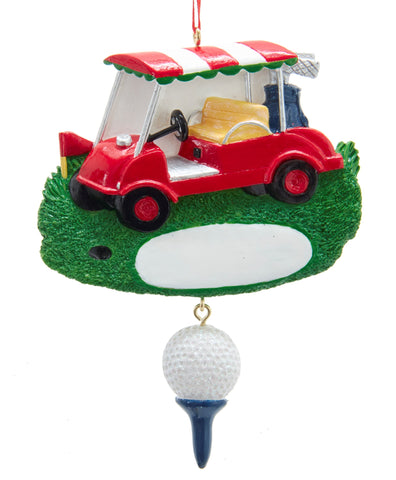 Golf Cart And Tee Ornament